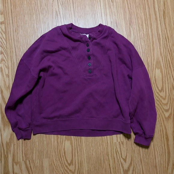 Sezane Pull Over Sweatshirt Purple Size XS - Picture 1 of 4